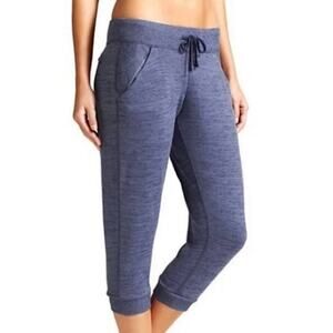 Athleta Down Play Navy‎ Blue Terry Joggers